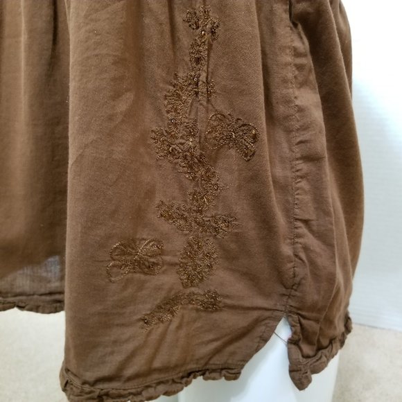 Aeropostale top Small sleeveless smocked beaded embellished babydoll Y2K - Picture 6 of 14